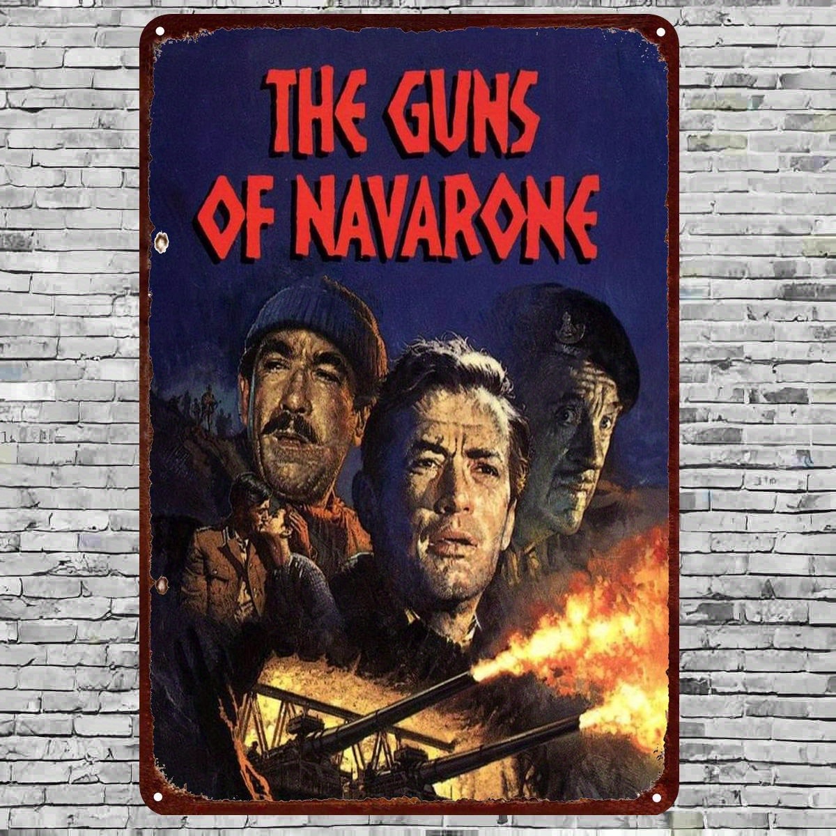 Vintage Collectible Posters - Vintage-Blechschild „The Guns of Navarone“ –
