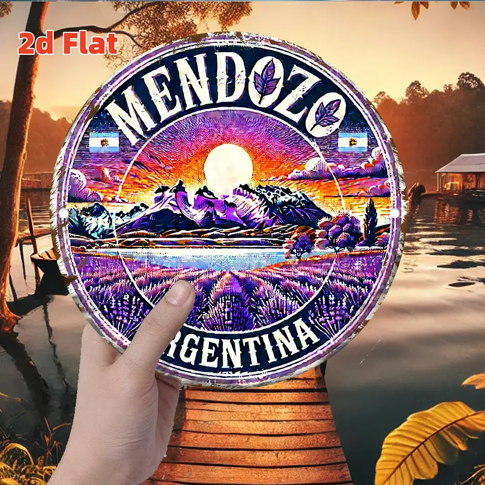Vintage Collectible Plates - 2D flach, 2D flach Retro Mendoza