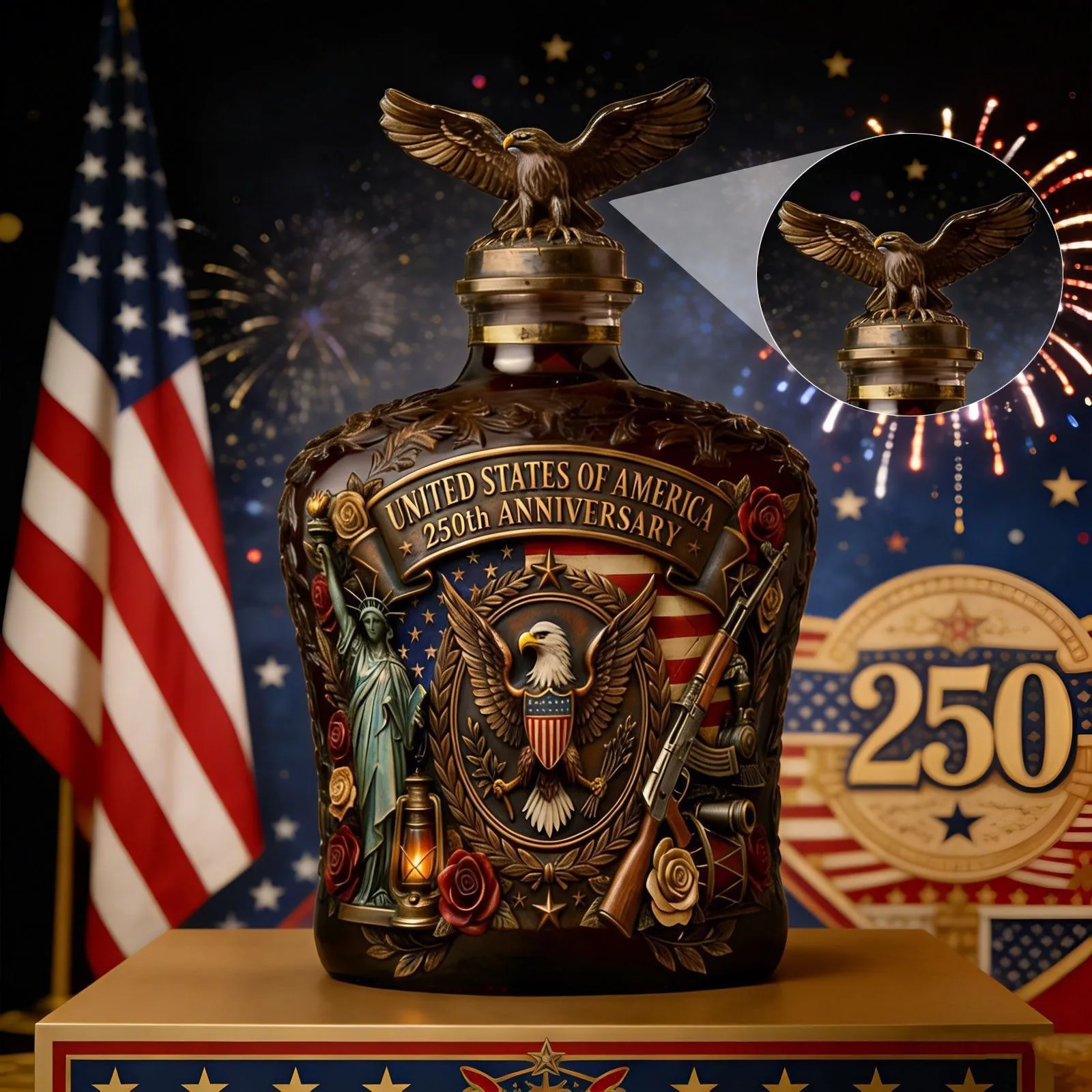Vintage American Freedom Eagle – Vintage Collectible Liquor Bottles Bewertung und Preis