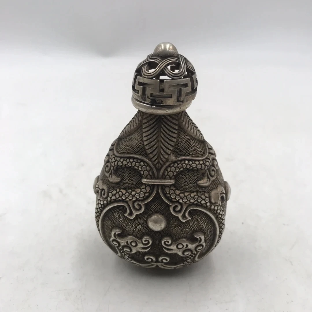 Chinesische Weißbronze-Schnupf – Vintage Collectible Bottles Bewertung und Preis