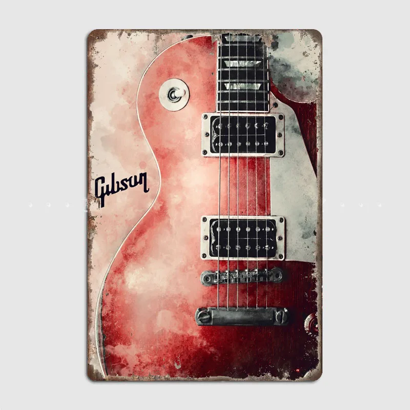 HD Blechschild Gibson E-Gitarr – Vintage Collectible Plates Bewertung und Preis